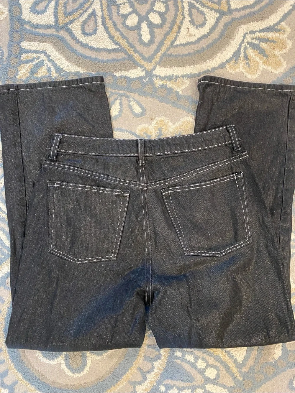 Topshop Men's Straight Black Jeans
